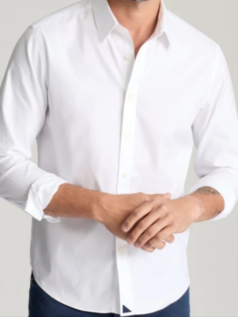 UnTUCKit White Wrinkle-Free Las Cases Shirt Sz L